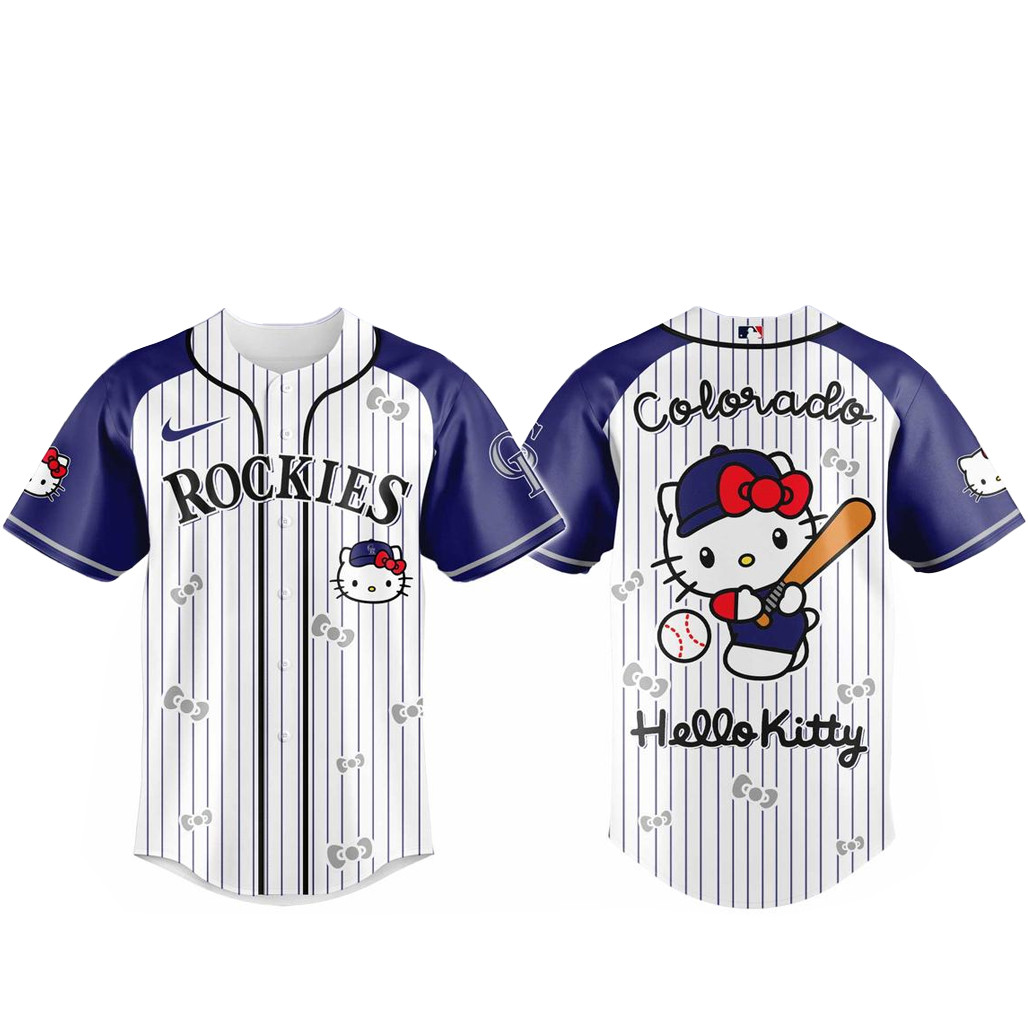 Colorado Rockies x Hello Kitty 2026 And Sanrio World Baseball Jersey 1 - Unicasport Colorado Rockies x Hello Kitty 2026 And Sanrio World Baseball Jersey