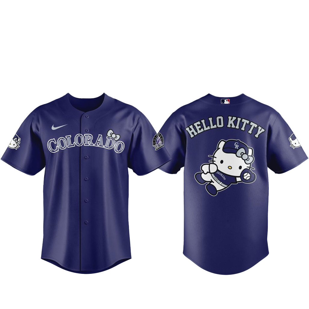 Colorado Rockies x Hello Kitty Night 2026 Baseball Jersey 1 - Unicasport Colorado Rockies x Hello Kitty Night 2026 Baseball Jersey