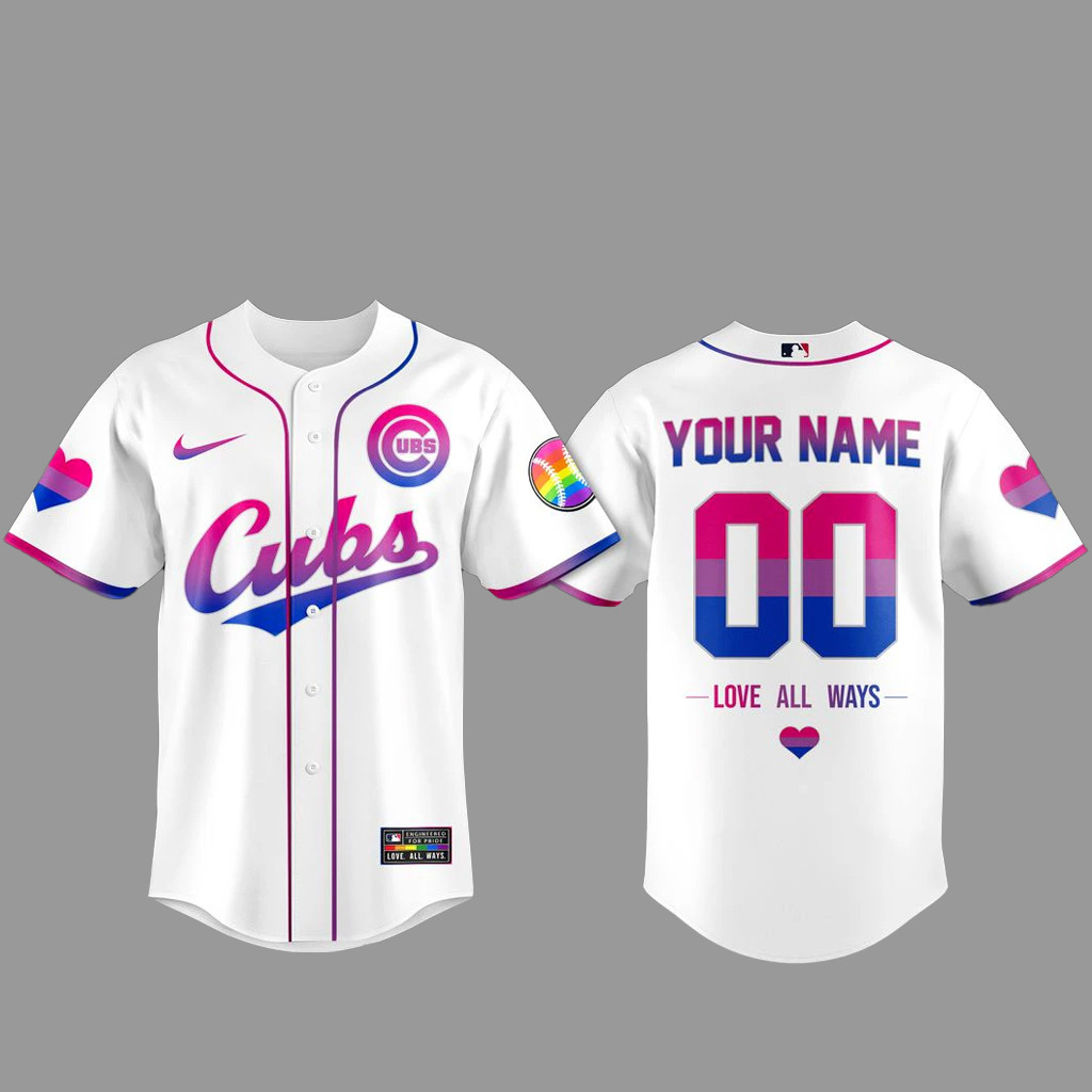 Custom Name & Number Chicago Cubs Pride Day Love All Ways Baseball Jersey 2026 1 - Unicasport Custom Name & Number Chicago Cubs Pride Day Love All Ways Baseball Jersey 2026