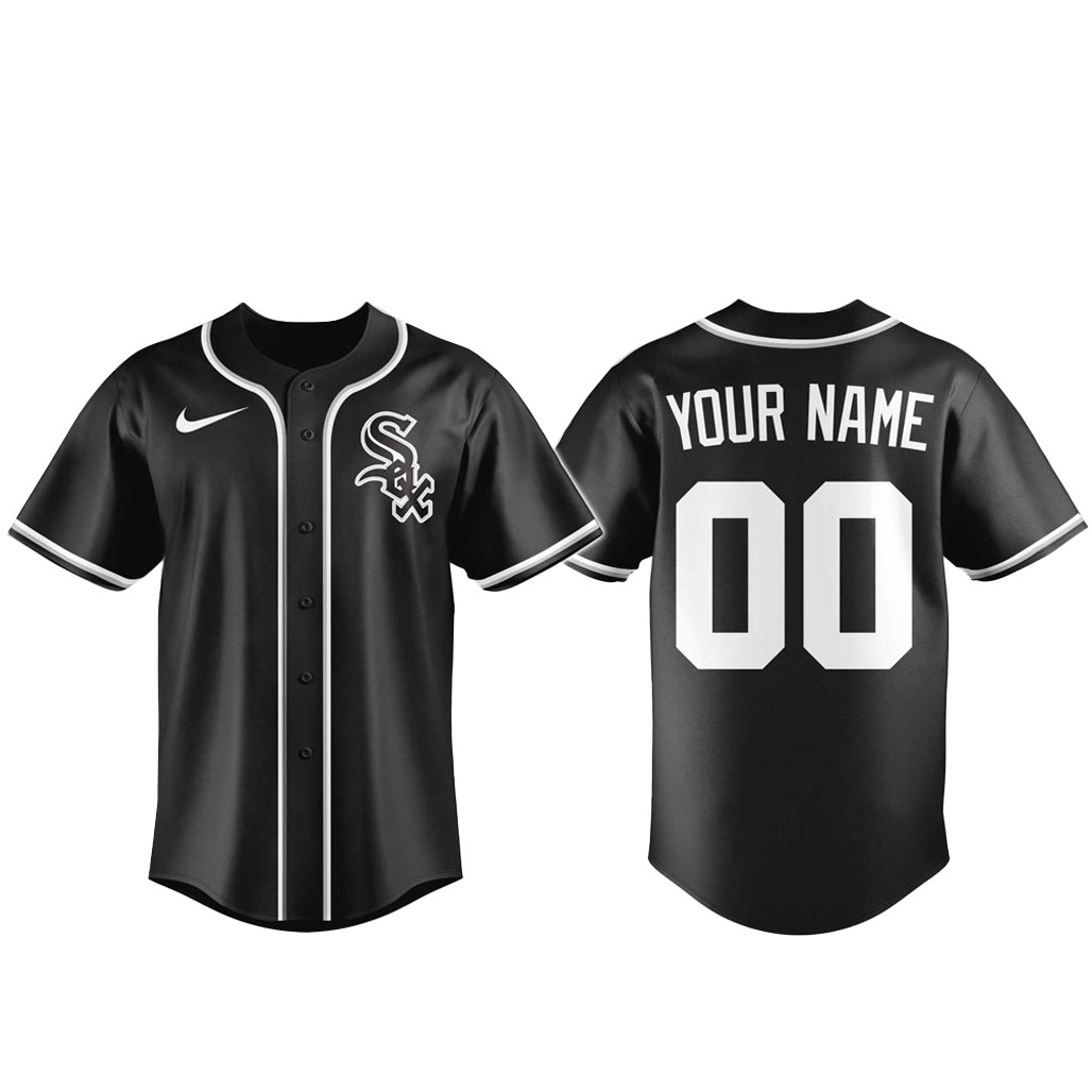 Custom Name & Number Chicago White Sox Blackout Built For The Night 2026 Baseball Jersey 1 - Unicasport Custom Name & Number Chicago White Sox Blackout Built For The Night 2026 Baseball Jersey