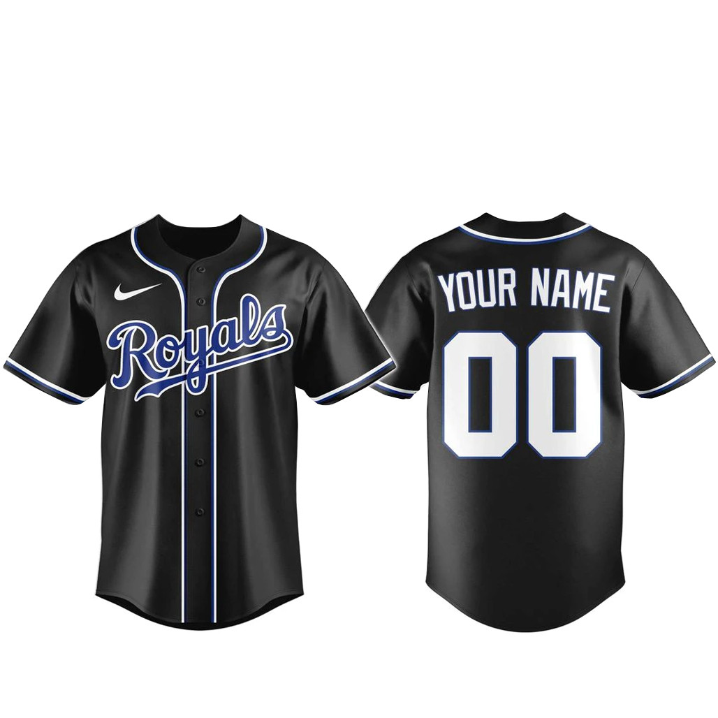 Custom Name & Number Kansas City Royals Blackout Built For The Night 2026 Baseball Jersey 1 - Unicasport Custom Name & Number Kansas City Royals Blackout Built For The Night 2026 Baseball Jersey