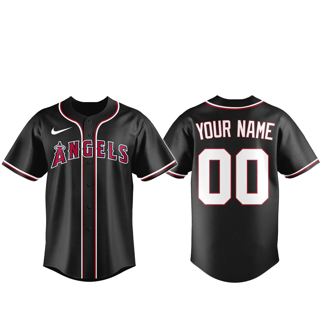 Custom Name & Number Los Angeles Angels Blackout Built For The Night 2026 Baseball Jersey 1 - Unicasport Custom Name & Number Los Angeles Angels Blackout Built For The Night 2026 Baseball Jersey