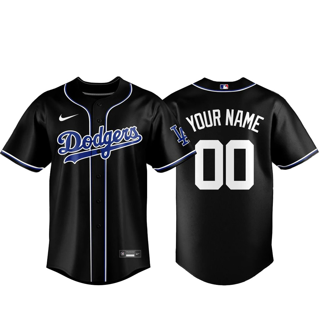 Custom Name & Number Los Angeles Dodgers Blackout Built For The Night 2026 Baseball Jersey 1 - Unicasport Custom Name & Number Los Angeles Dodgers Blackout Built For The Night 2026 Baseball Jersey
