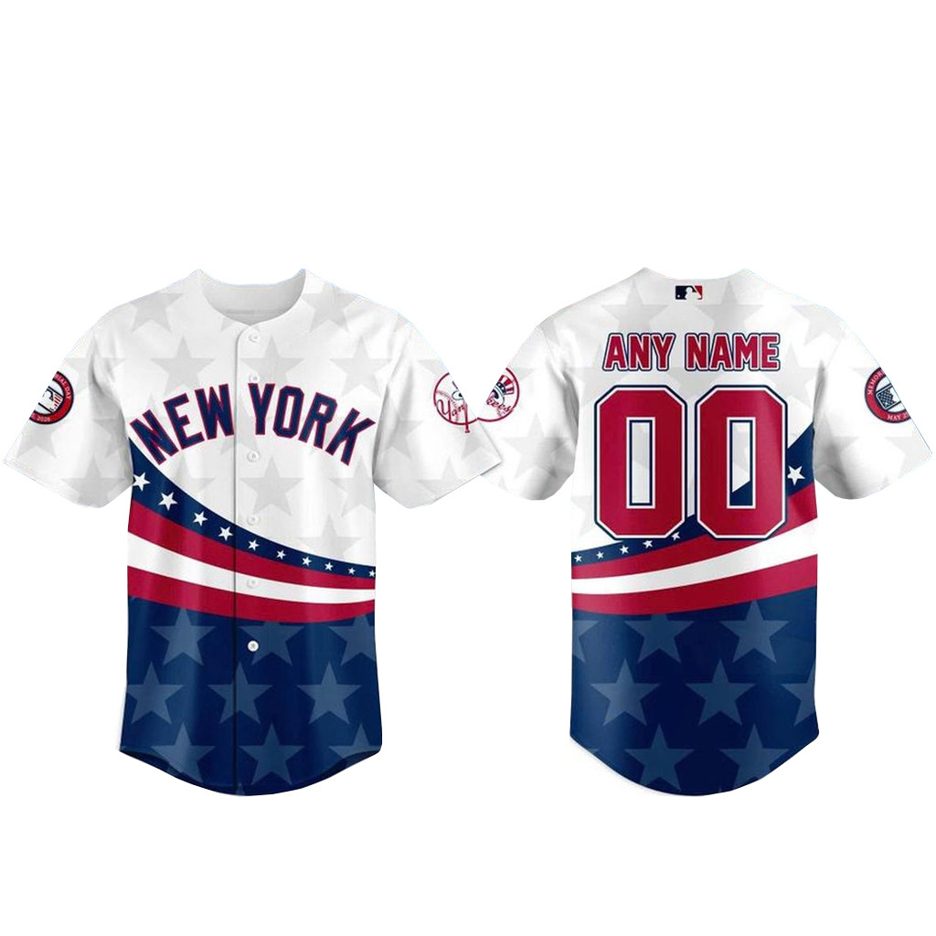 Custom Name & Number New York Yankees 2026 Memorial Day Baseball Jersey 1 - Unicasport Custom Name & Number New York Yankees 2026 Memorial Day Baseball Jersey