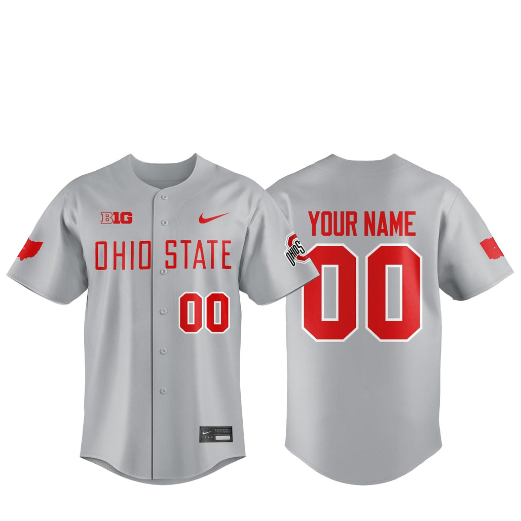 Custom Name & Number Ohio State Buckeyes 2026 Baseball Jersey 1 - Unicasport Custom Name & Number Ohio State Buckeyes 2026 Baseball Jersey