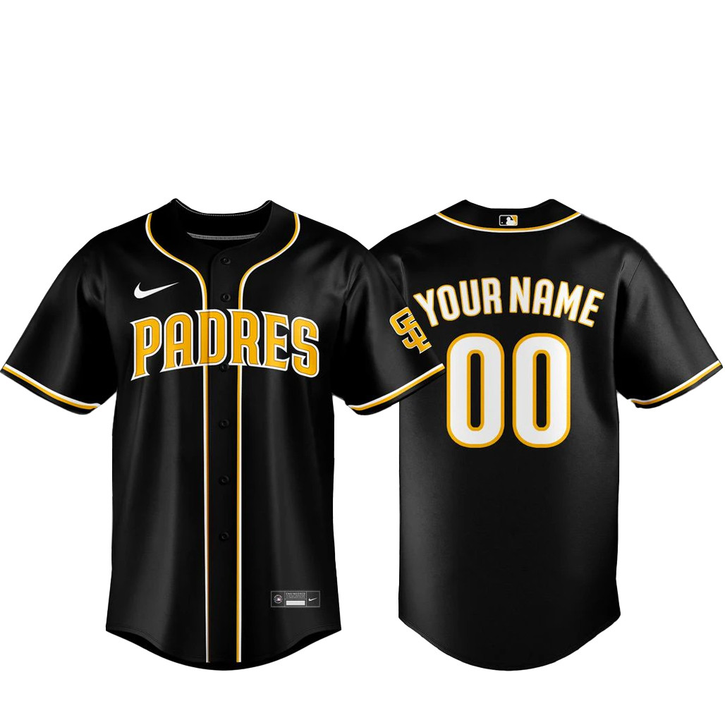 Custom Name & Number San Diego Padres Blackout Built For The Night 2026 Baseball Jersey 1 - Unicasport Custom Name & Number San Diego Padres Blackout Built For The Night 2026 Baseball Jersey