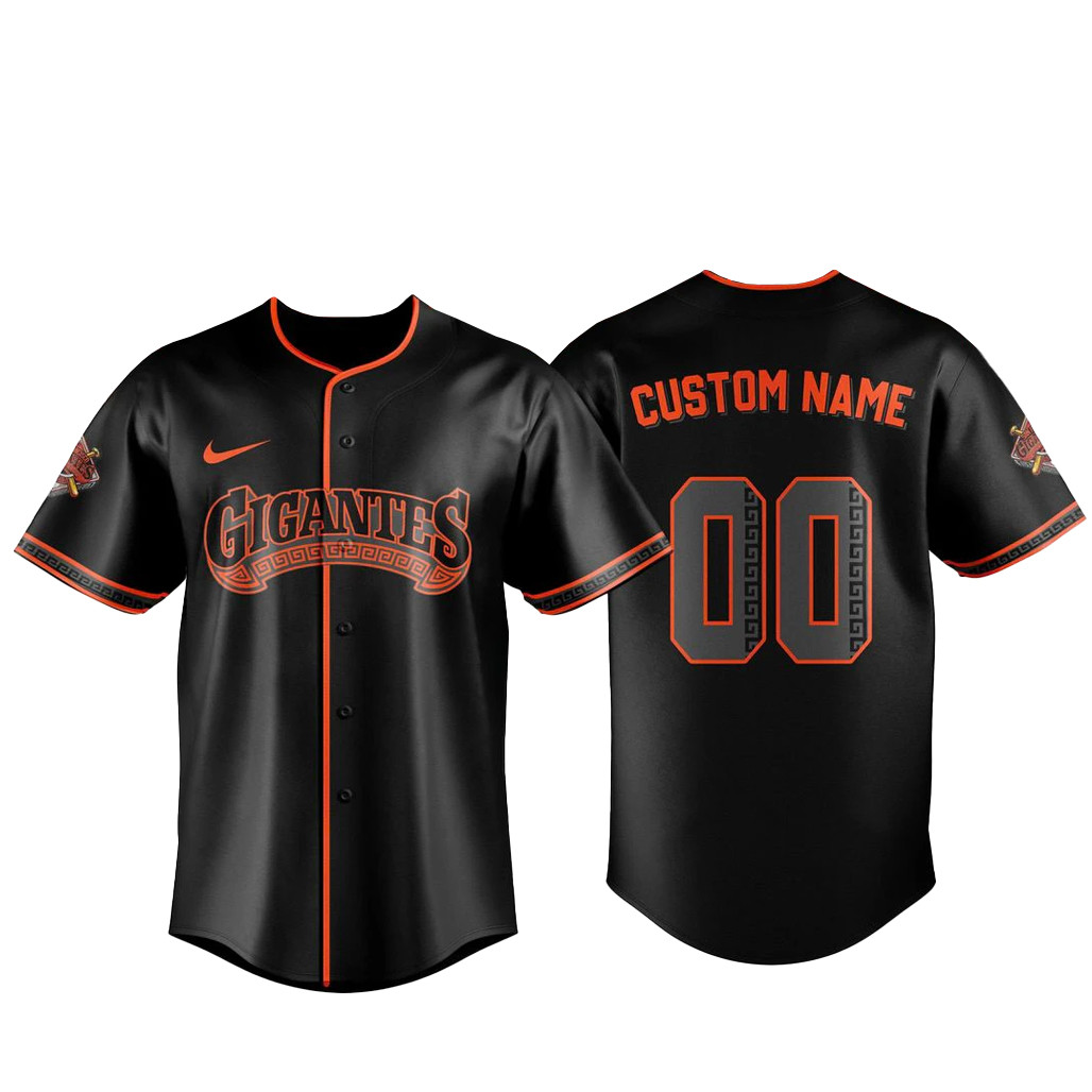 Custom Name & Number San Francisco Giants Gigantes Black 2026 Baseball Jersey 1 - Unicasport Custom Name & Number San Francisco Giants Gigantes Black 2026 Baseball Jersey