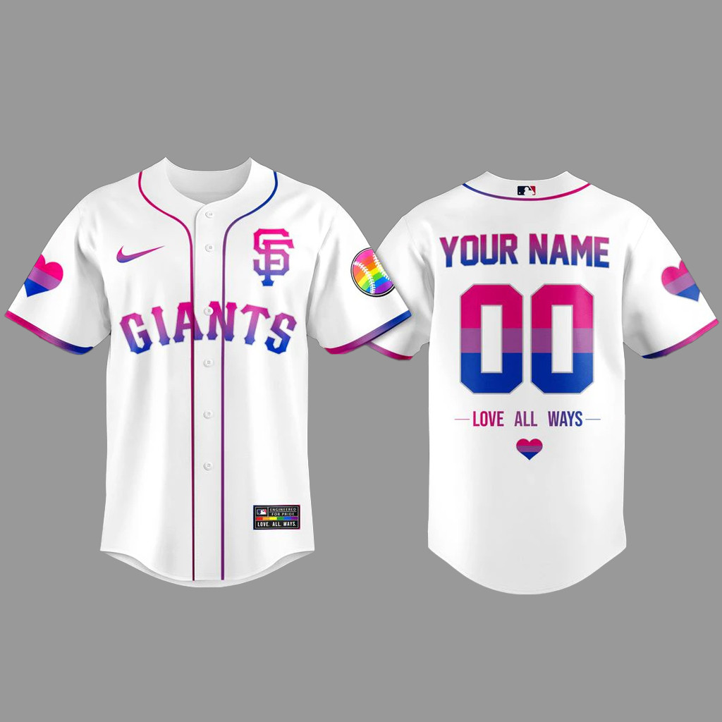 Custom Name & Number San Francisco Giants Pride Day Love All Ways Baseball Jersey 2026 1 - Unicasport Custom Name & Number San Francisco Giants Pride Day Love All Ways Baseball Jersey 2026