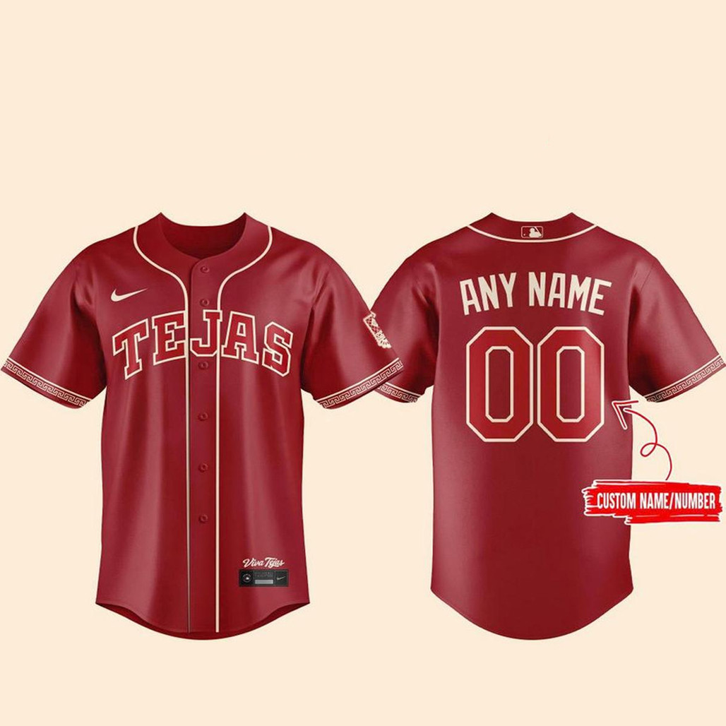Custom Name & Number Texas Rangers City Connect 2026 Tejas Baseball Jersey 1 - Unicasport Custom Name & Number Texas Rangers City Connect 2026 Tejas Baseball Jersey