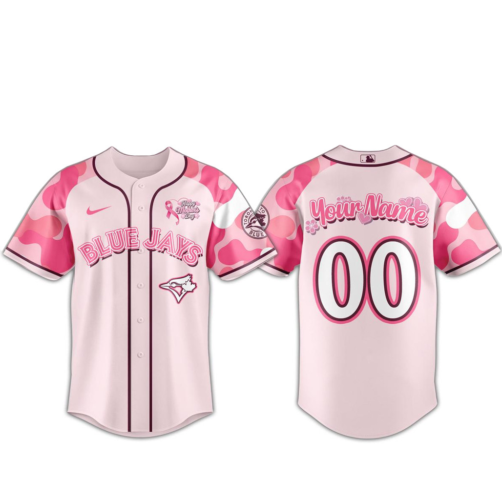 Custom Name & Number Toronto Blue Jays Mothers Day 2026 Baseball Jersey 1 - Unicasport Custom Name & Number Toronto Blue Jays Mothers Day 2026 Baseball Jersey