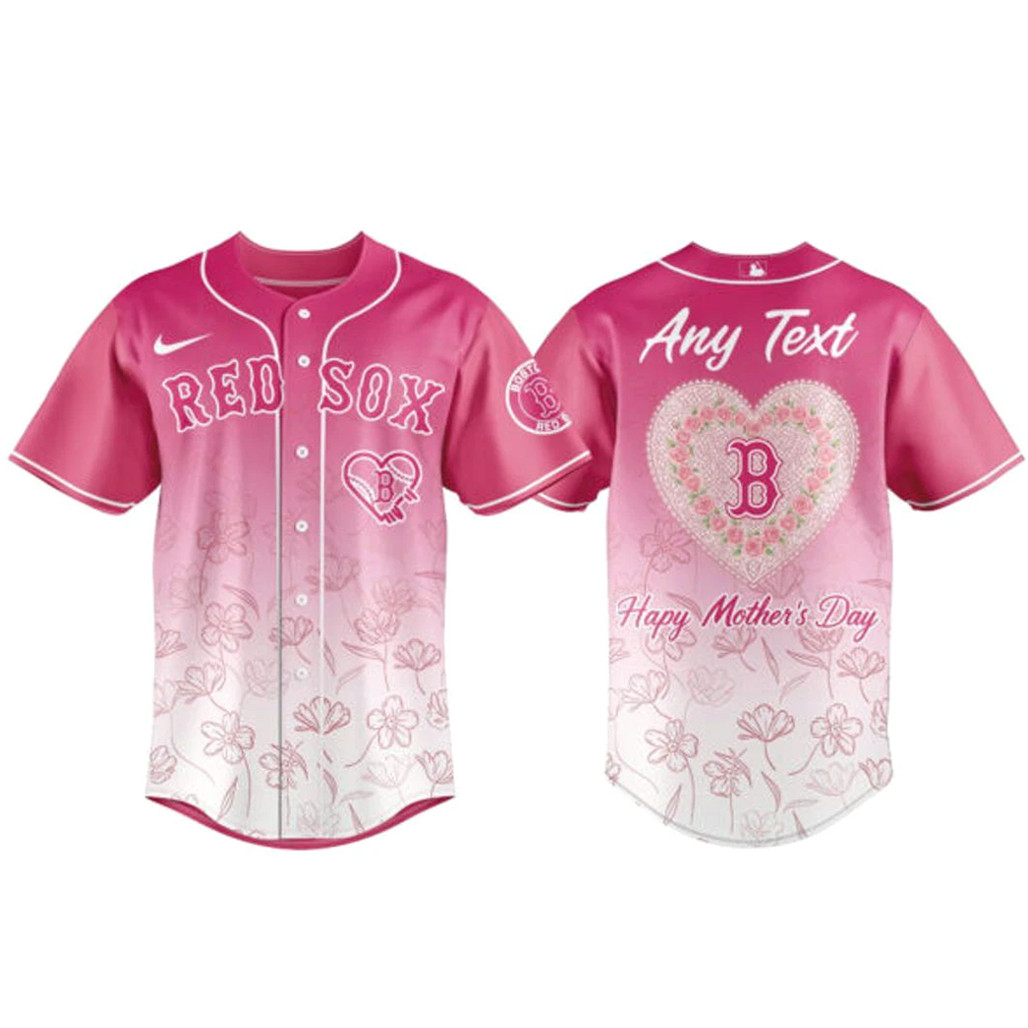 Custom Name Boston Red Sox Happy Mother Day 2026 Baseball Jersey 1 - Unicasport Custom Name Boston Red Sox Happy Mother Day 2026 Baseball Jersey