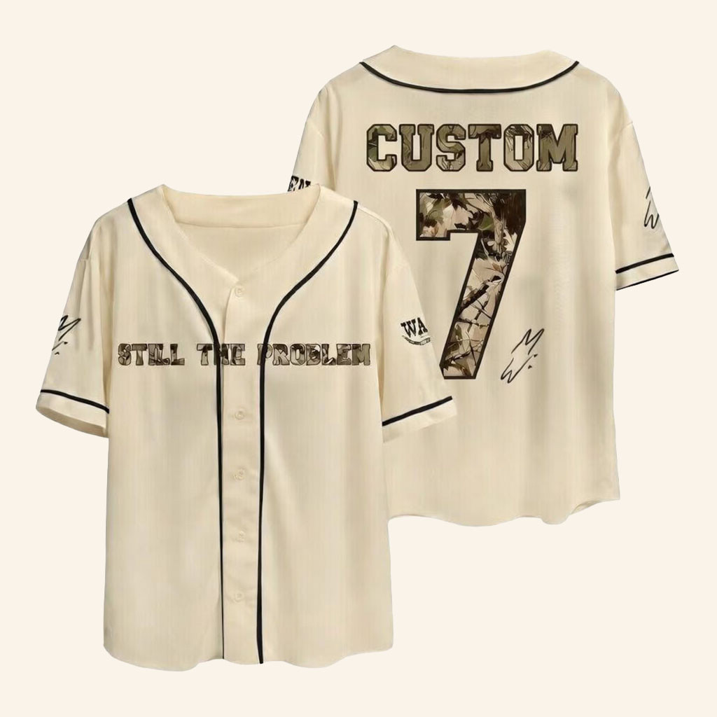 Custom Name Morgan Wallen Merch Still The Problem Tour 2026 Baseball Jersey 1 - Unicasport Custom Name Morgan Wallen Merch Still The Problem Tour 2026 Baseball Jersey