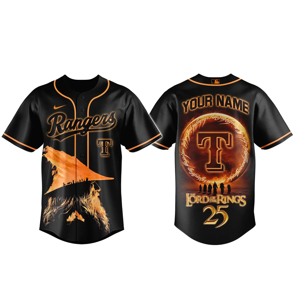 Custom Name Texas Rangers x Ring of Power 2026 Baseball Jersey 1 - Unicasport Custom Name Texas Rangers x Ring of Power 2026 Baseball Jersey