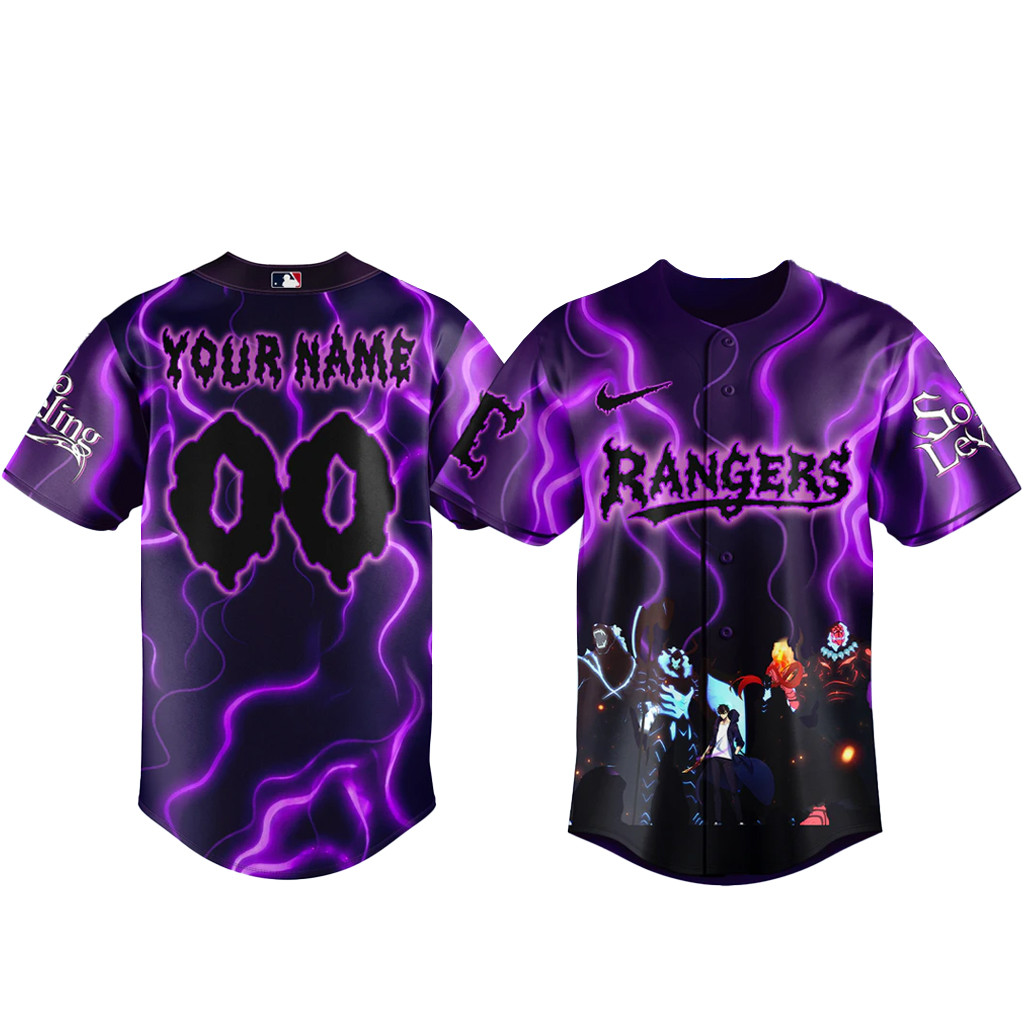 Custom Name Texas Rangers x Solo Leveling Night 2026 Baseball Jersey 1 - Unicasport Custom Name Texas Rangers x Solo Leveling Night 2026 Baseball Jersey