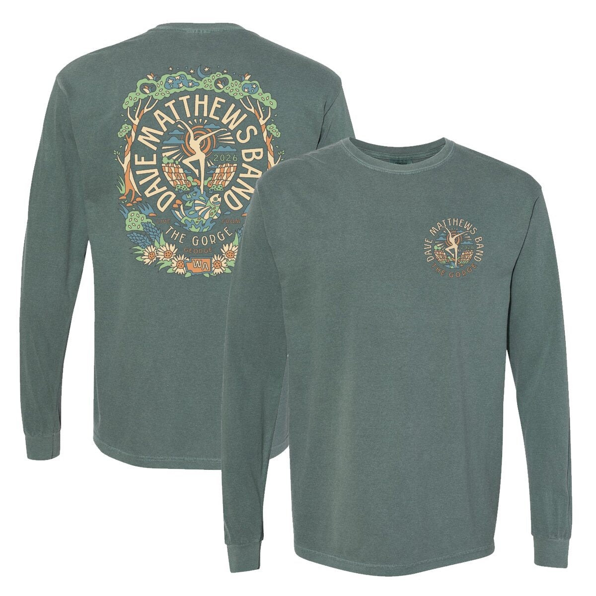 Dave Matthews Band Gorge 2026 Long Sleeve Shirt Merch 3 - merchtourboutique Dave Matthews Band Gorge 2026 Long Sleeve Shirt Merch