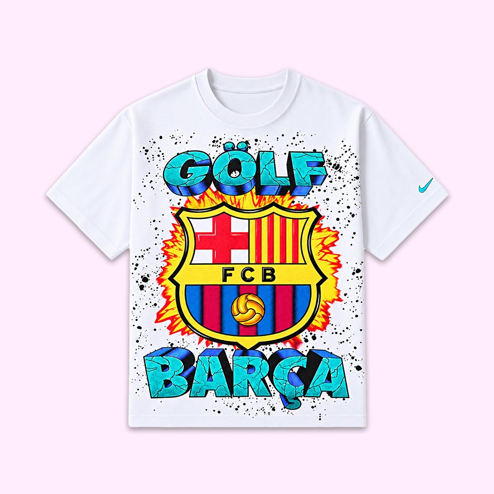 FC Barcelona x Spotify x Golf Wang Merch Golf Barca Shirt El Clasico Match Apparel Cool Present