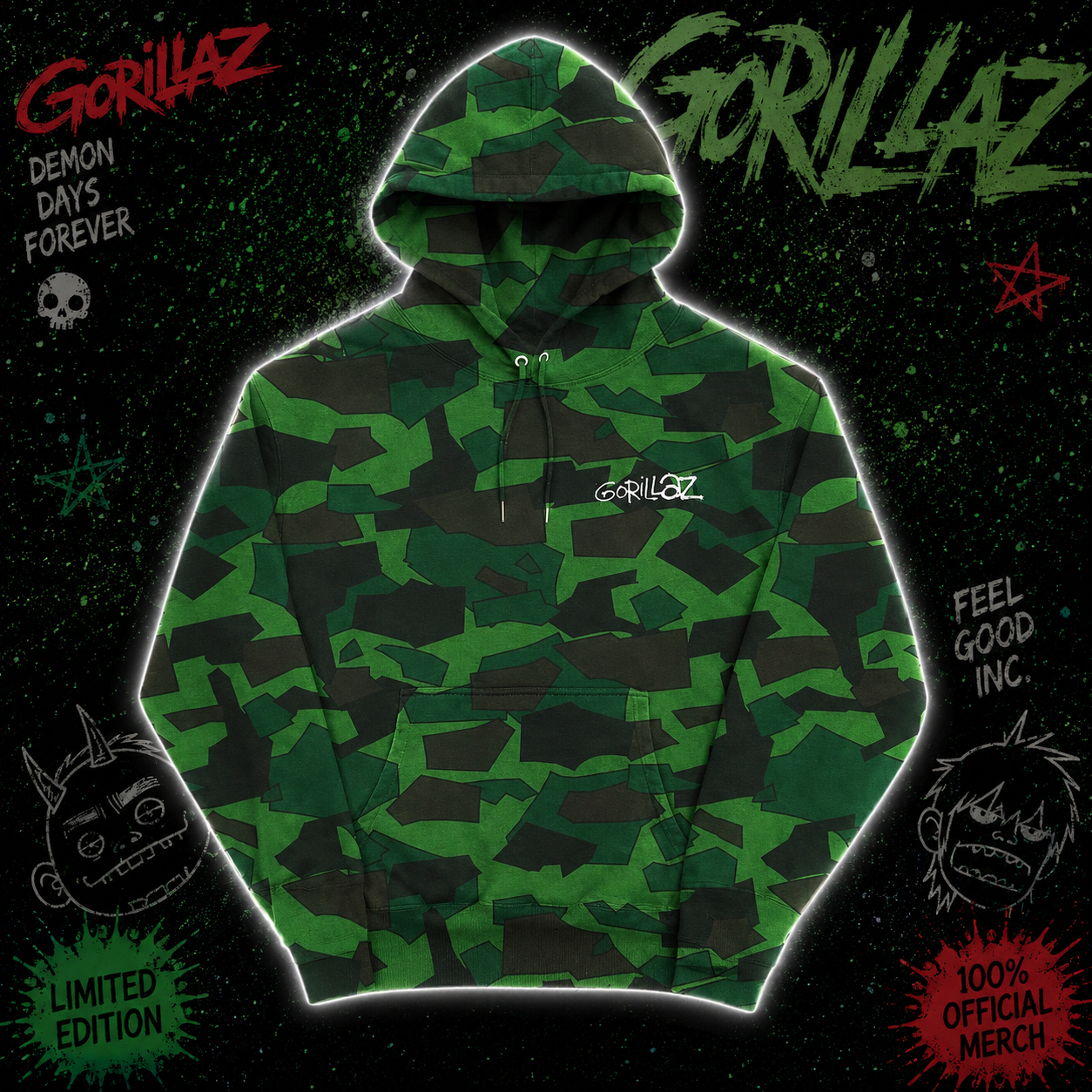 Gorillaz YORK CITY 2026 Hoodie Merch