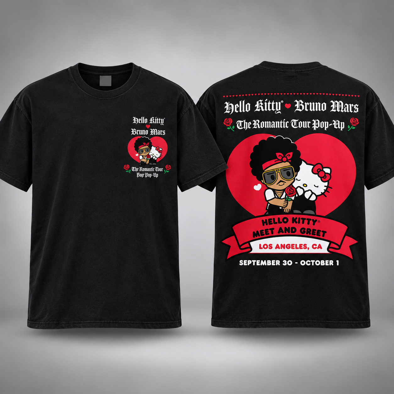 Hello Kitty x Bruno Mars The Romantic Tour Pop Up Los Angeles Sep
