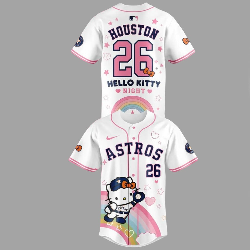 Houston Astros x Hello Kitty Night 2026 Baseball Jersey 1 - Unicasport Houston Astros x Hello Kitty Night 2026 Baseball Jersey