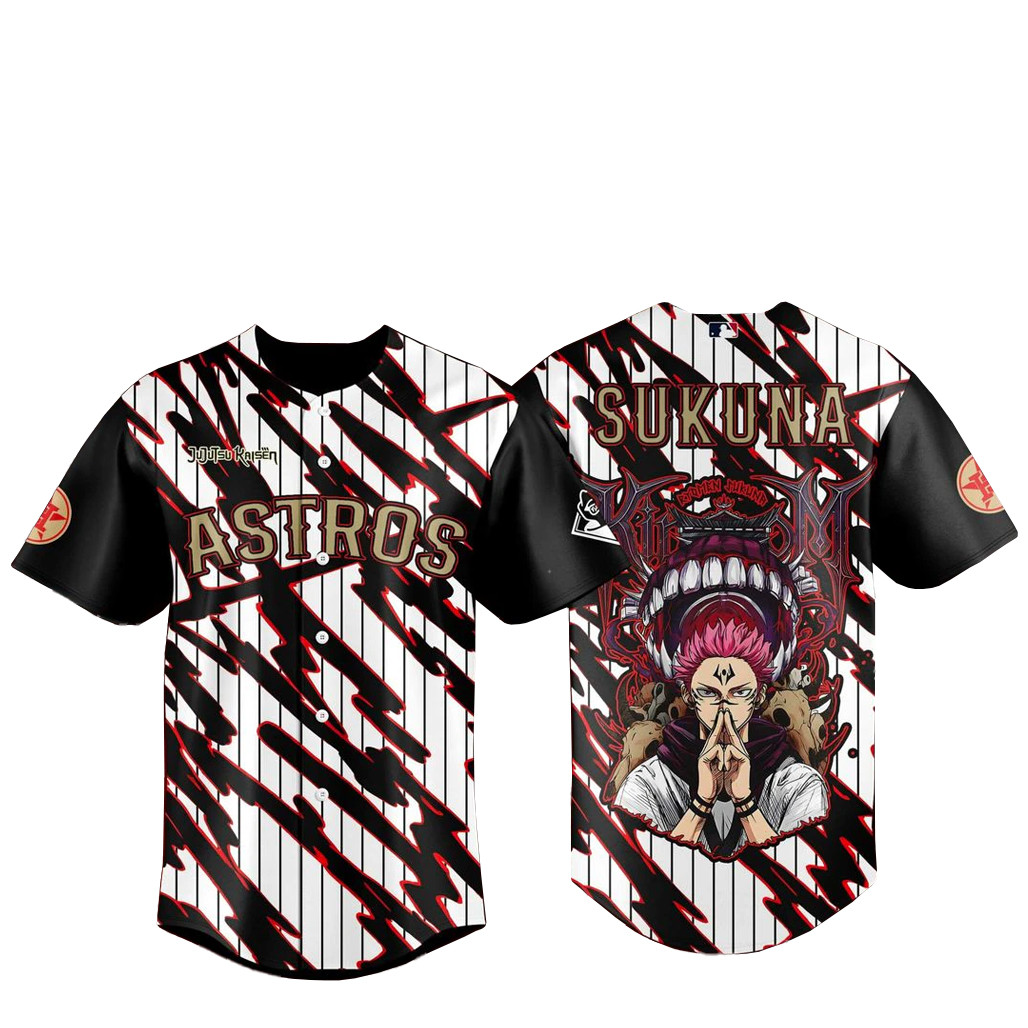 Houston Astros x Jujutsu Kaisen Night 2026 Sukuna Baseball Jersey 1 - Unicasport Houston Astros x Jujutsu Kaisen Night 2026 Sukuna Baseball Jersey