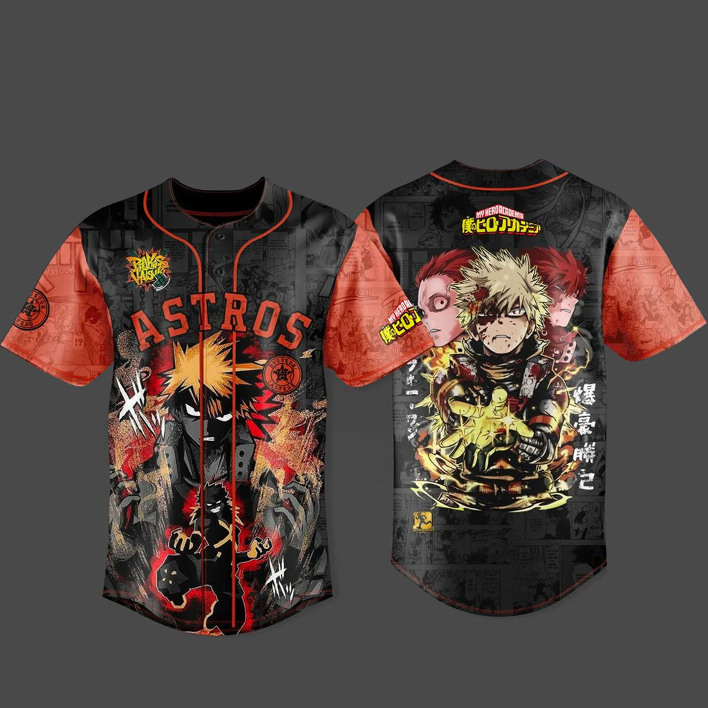 Houston Astros x My Hero Academia U.S. Tour 2026 Bakugo Baseball Jersey 1 - Unicasport Houston Astros x My Hero Academia U.S. Tour 2026 Bakugo Baseball Jersey
