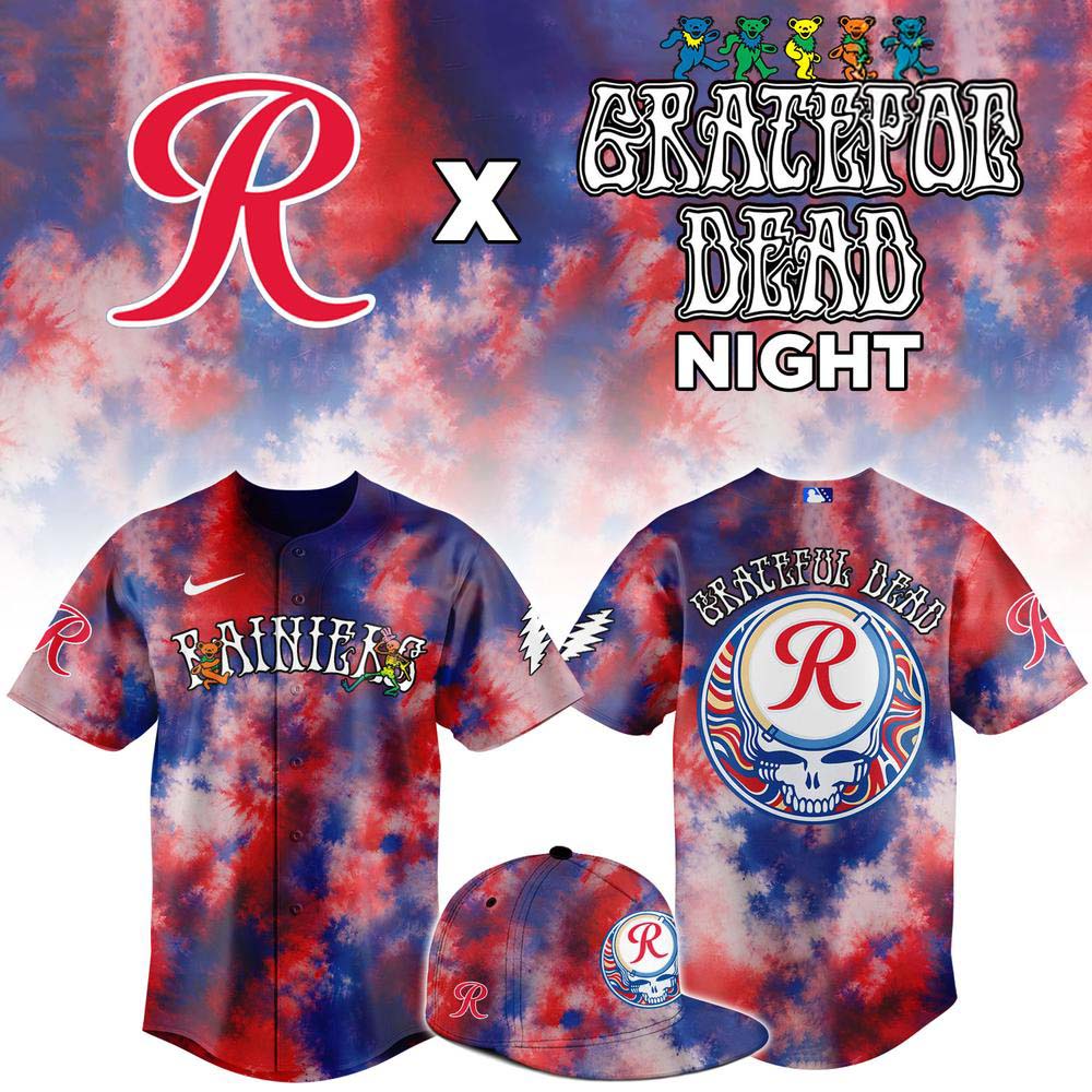 Tacoma Rainiers Grateful Dead Night Baseball Jersey Music Sports Collection
