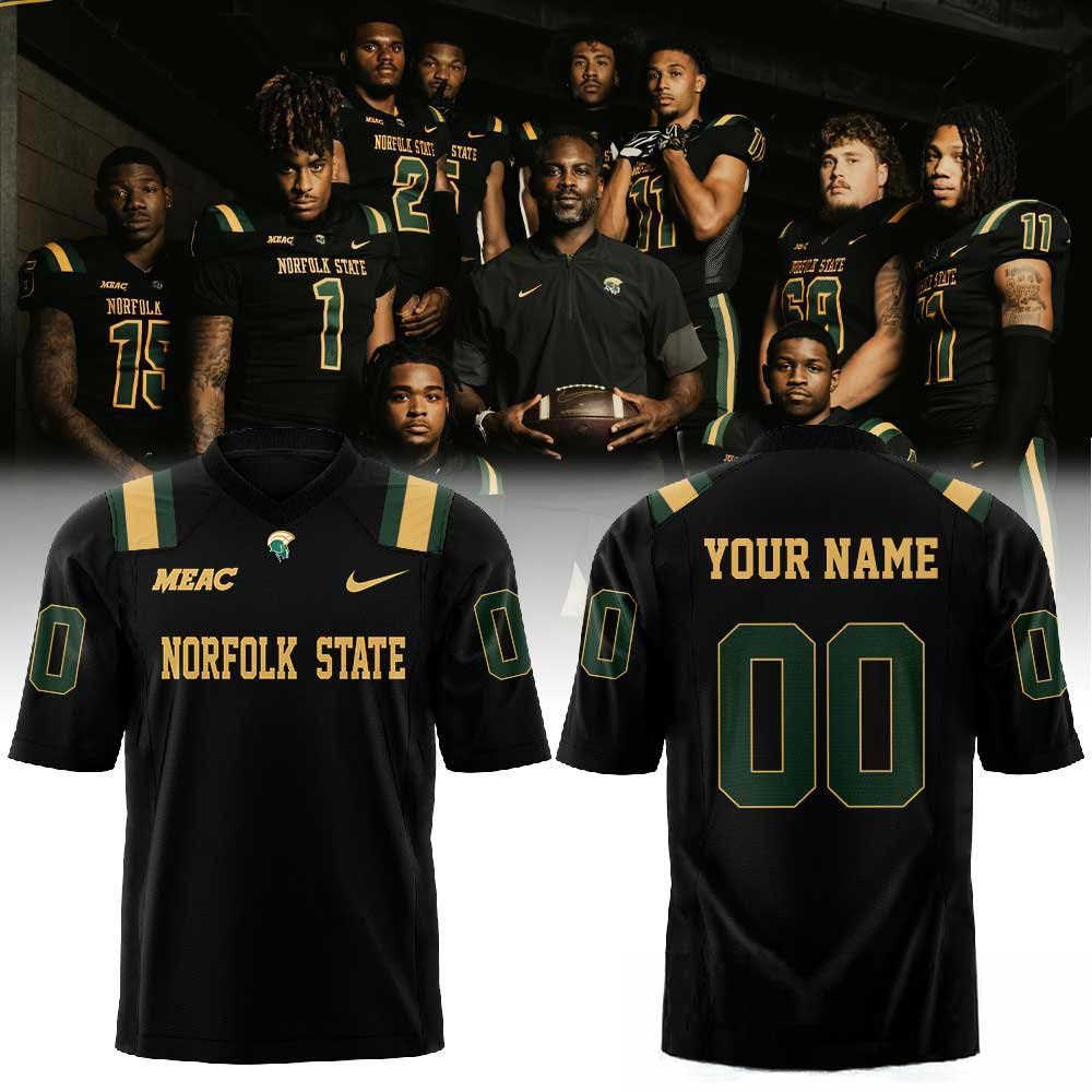 Norfolk State Football Dark Mode Activated Custom Football Jersey 1 - Unicasport Norfolk State Football Dark Mode Activated Custom Football Jersey