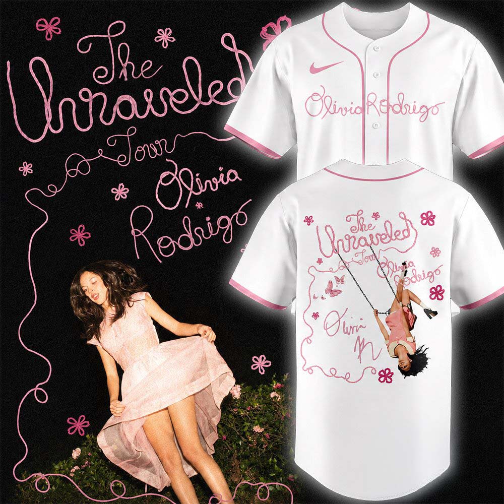 Olivia Rodrigo Hanging Olivia Tour Baseball Jersey Music Fan Collection