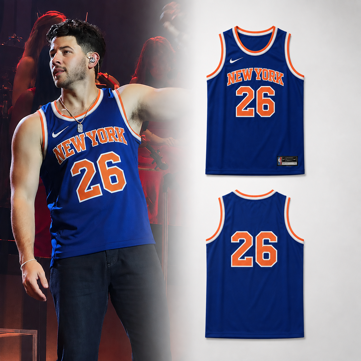 Nick Jonas New York Knicks 26 Jersey Shirt Basketball Music Fan Apparel 1 - Unicasport Nick Jonas New York Knicks 26 Jersey Shirt Basketball Music Fan Apparel