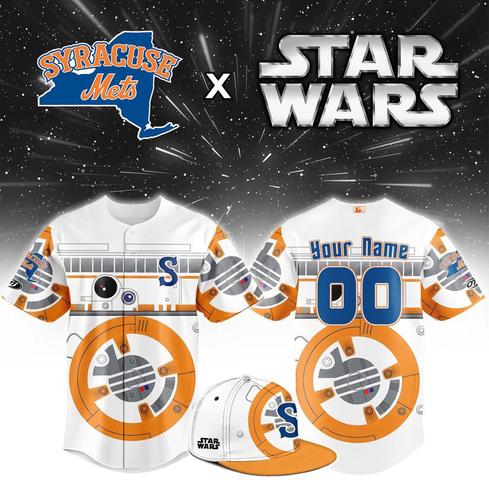 Syracuse Mets x Star Wars Night Limited Edition Baseball Jersey MiLB Sci Fi Theme Night Fan Apparel