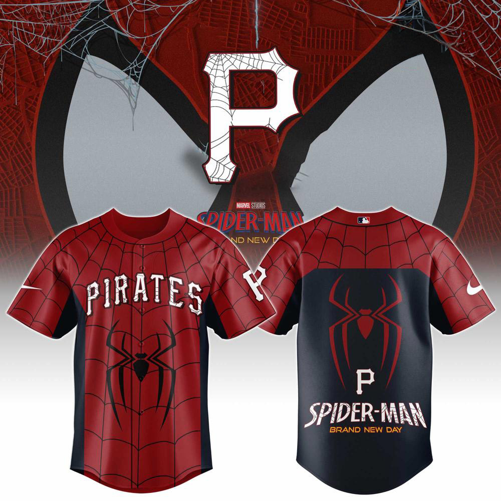 Spider-Man x Pittsburgh Pirates Brand New Day Collaboration Baseball Jersey