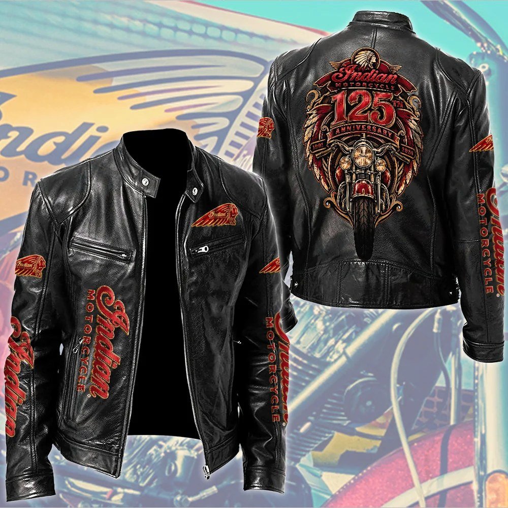 Indian Motorcycle 125th Anniversary Motorcycle Leather Jacket Best Gifts For Riders