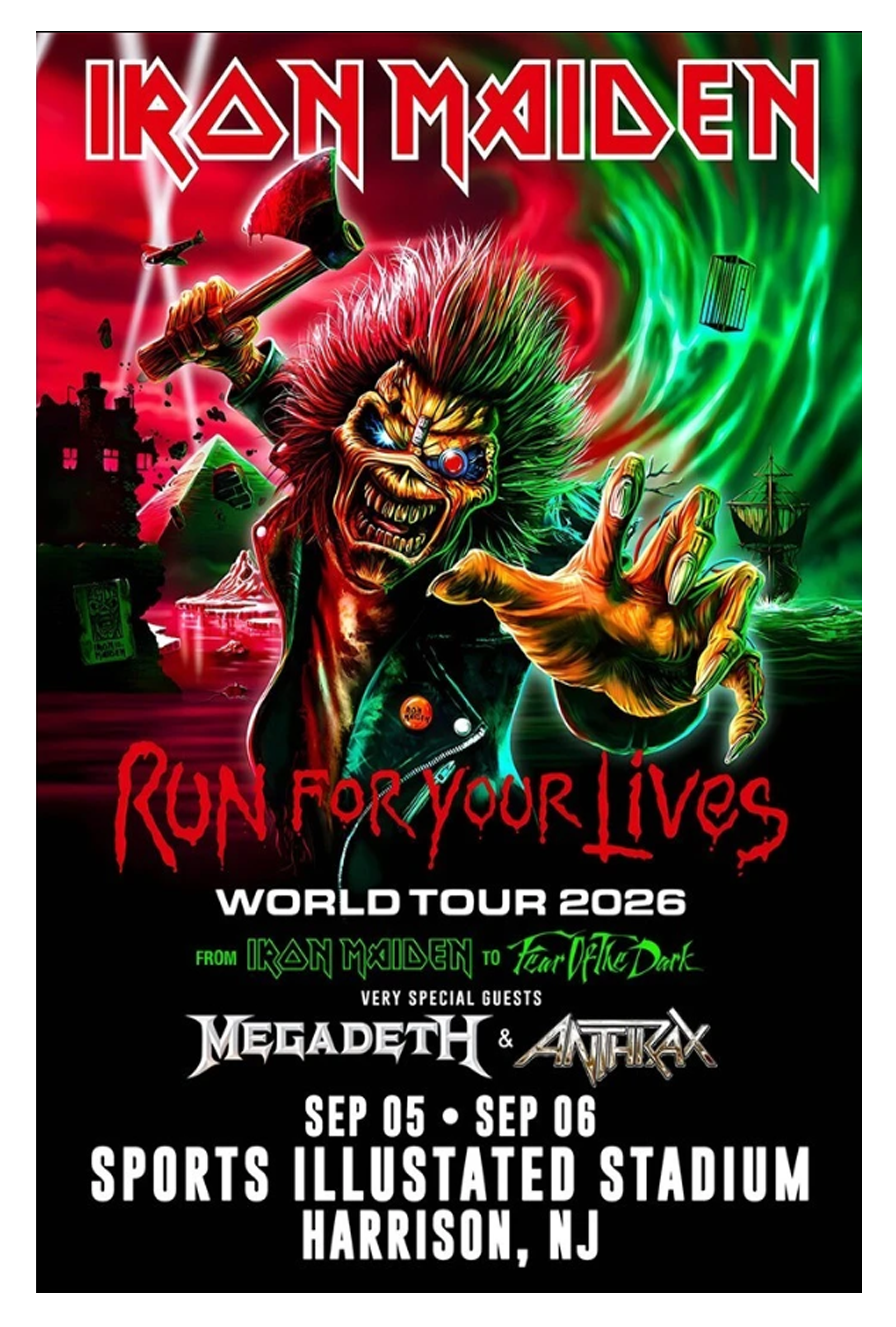 iron maiden merch harrison nj run for your lives world tour sep 5 6 2026 poster smPJe - merchtourboutique