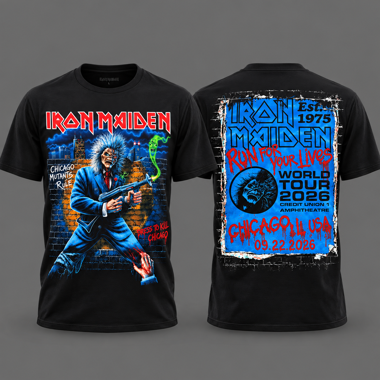 Iron Maiden Run For Your Lives T-Shirt Merch September 22 2026