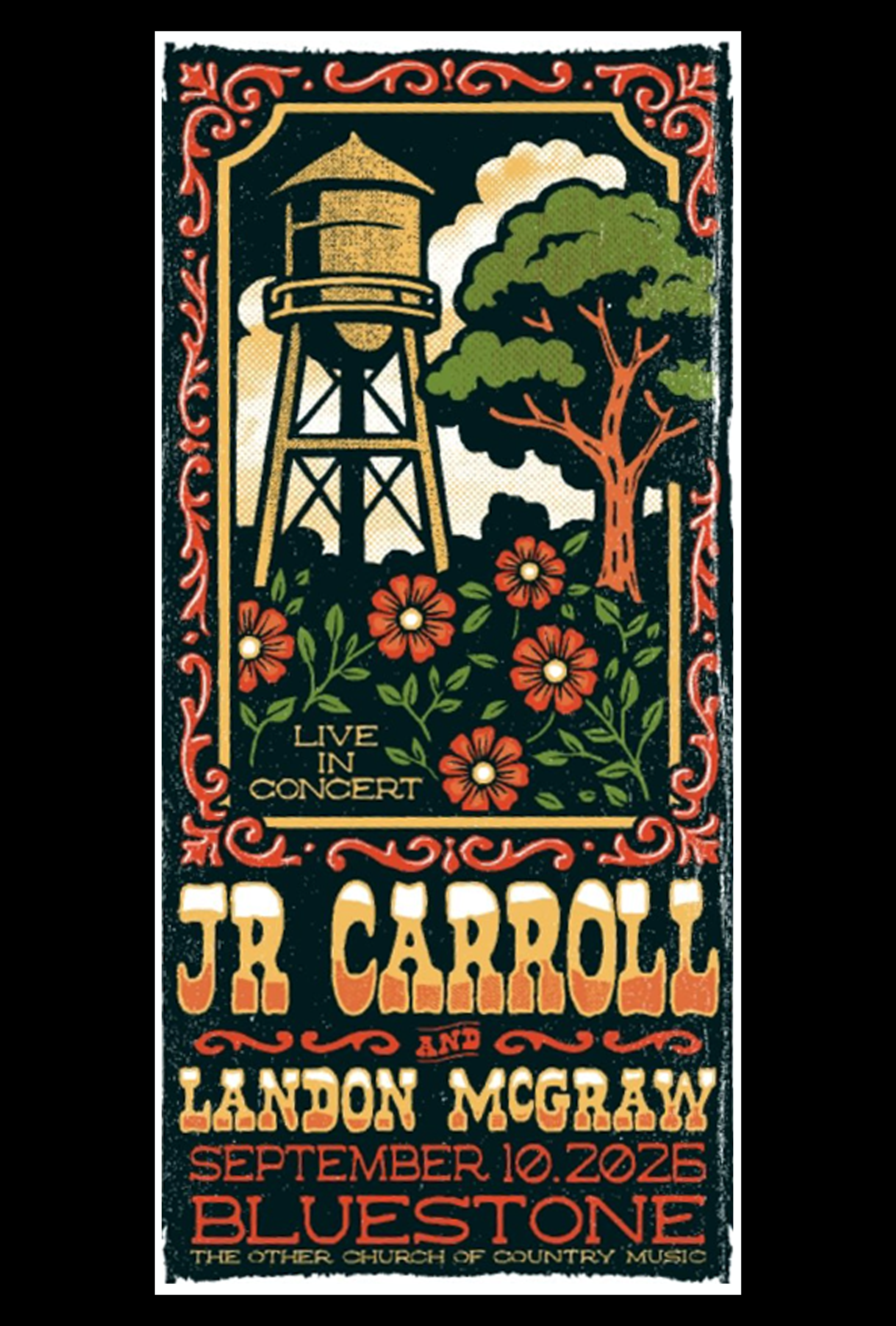 jr carroll landon mcgravy september 10 2026 bluestone show poster limited merch hAZYj - merchtourboutique