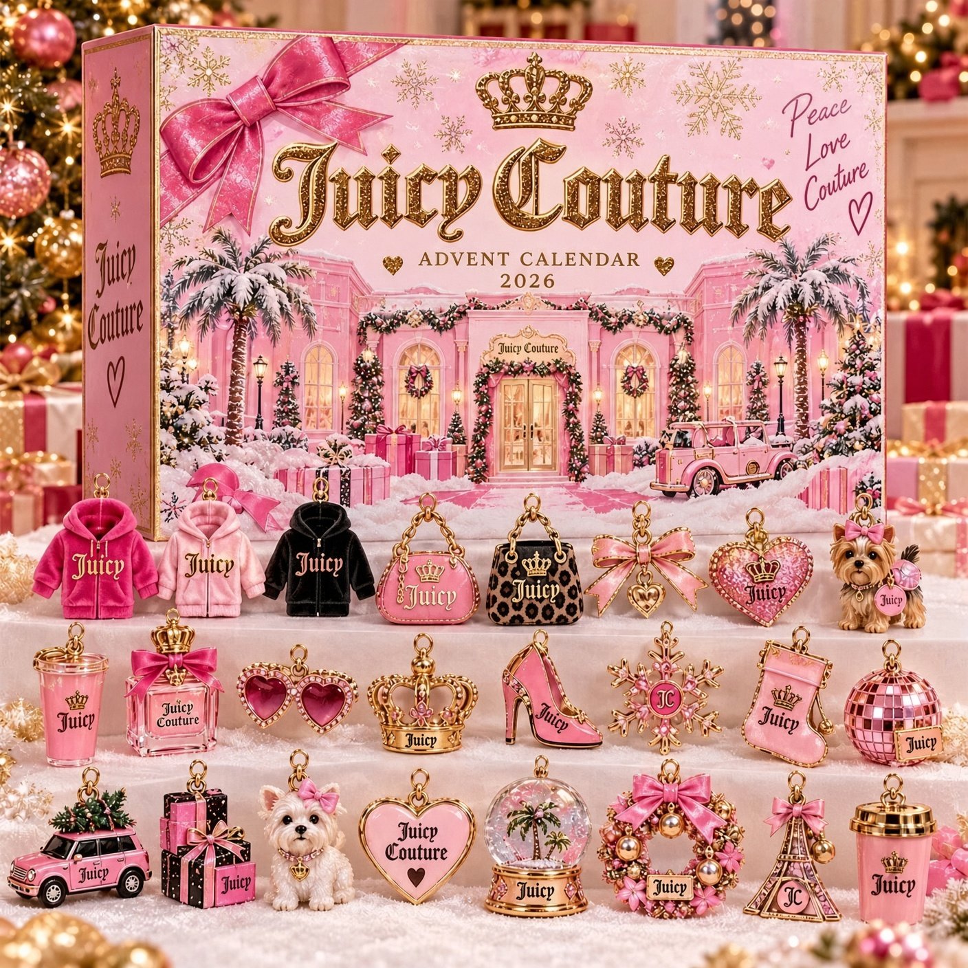 Juicy Couture Advent Calendar 2026 24 Days Countdown Calendar Bestie Gift for Christmas