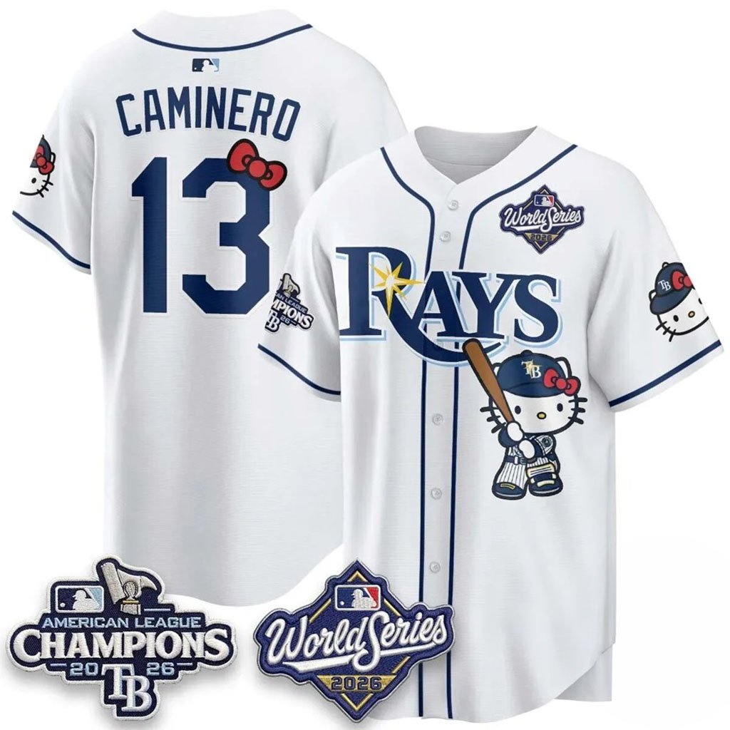 Junior Caminero Jersey Rays World Series 2026 Hello Kitty Jersey Tampa Bay Rays Merch
