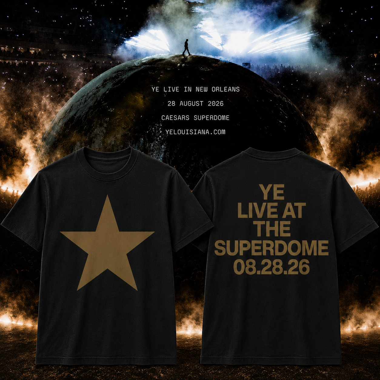Kanye West August 28 2026 Caesars Superdome New Orleans LA Shirt