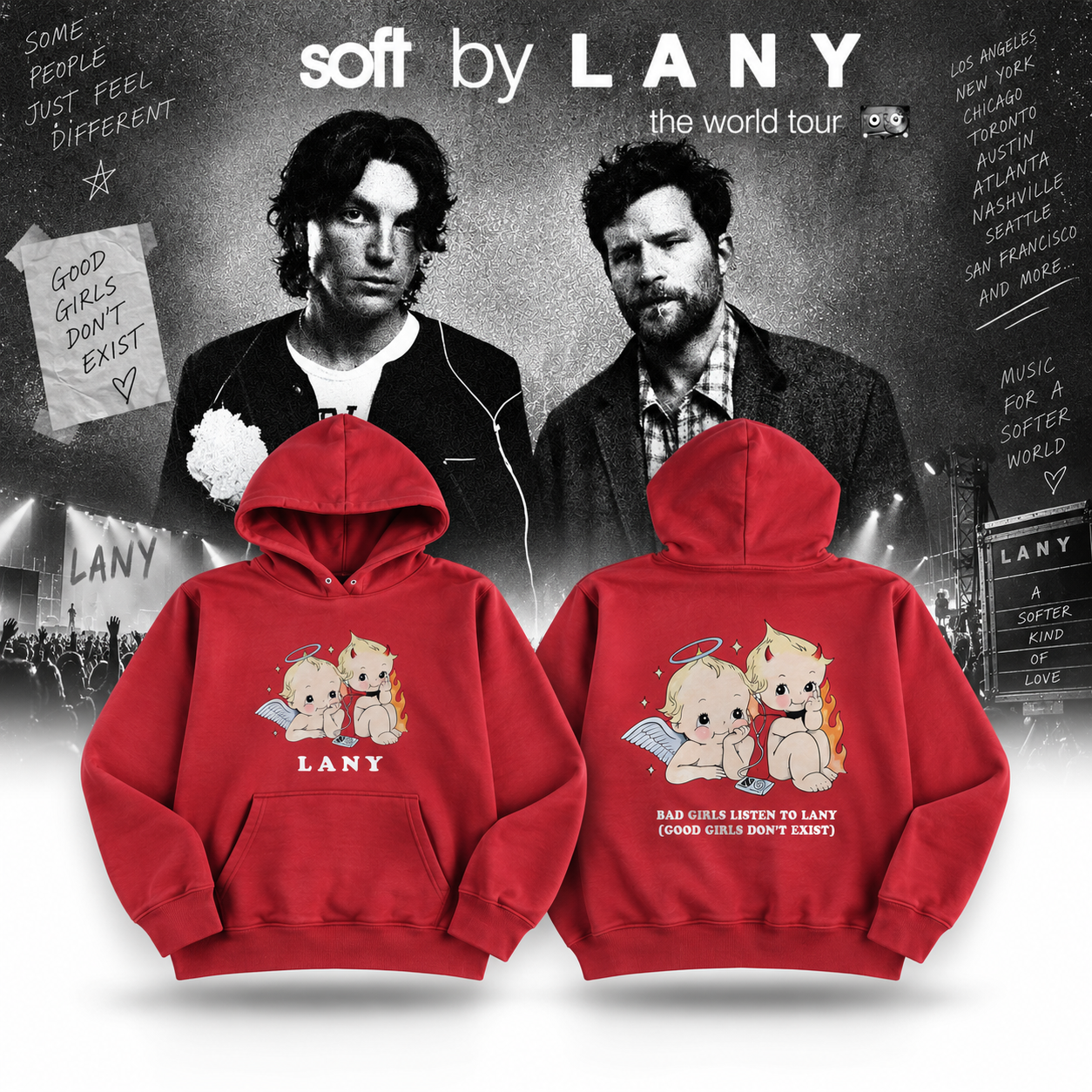 Lany World Tour Bad Girl Listen 2026 Hoodie