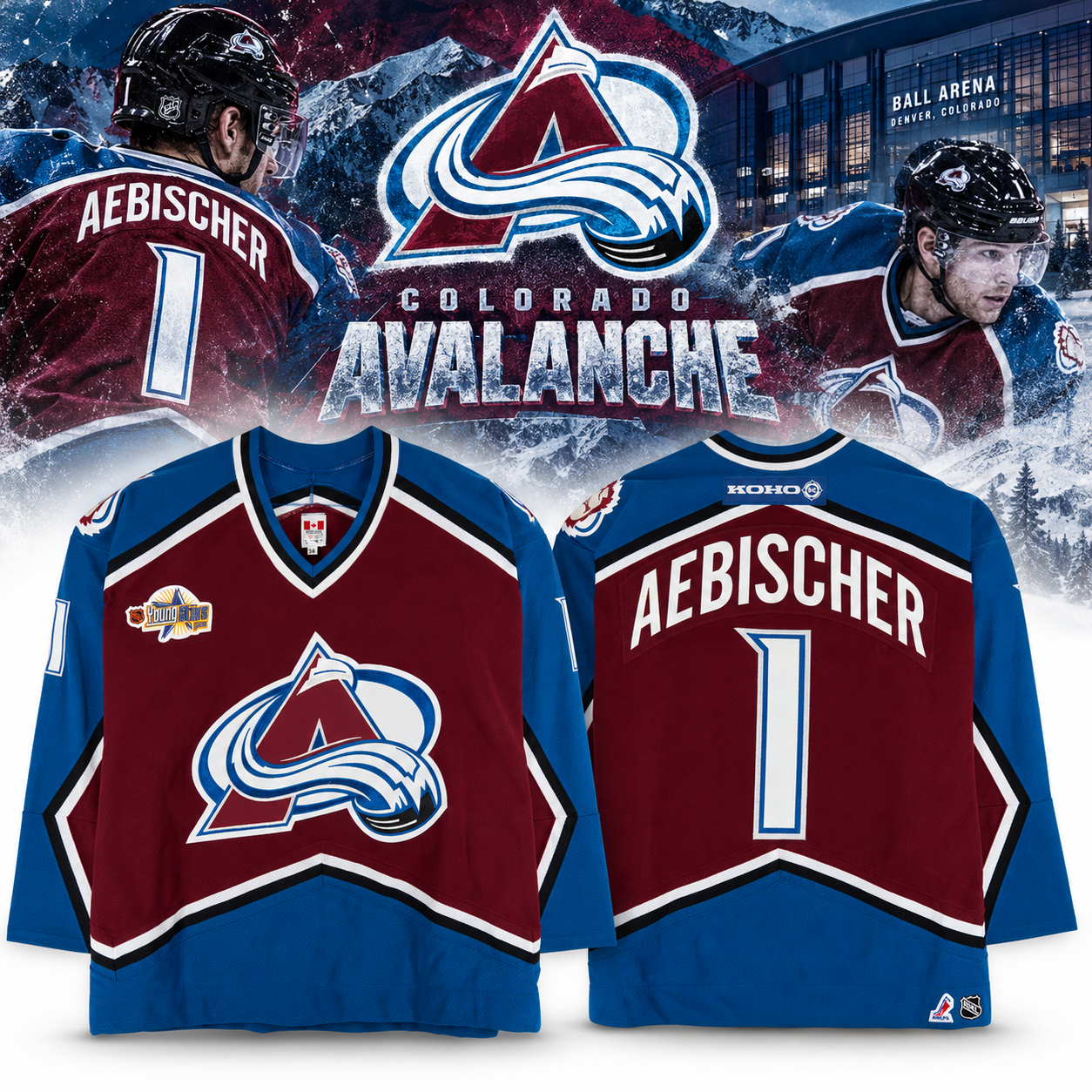LIMITED EDITION Colorado Avalanche YoungStars Game NHL David Aebischer New Jersey 1 - Unicasport LIMITED EDITION Colorado Avalanche YoungStars Game NHL David Aebischer New Jersey