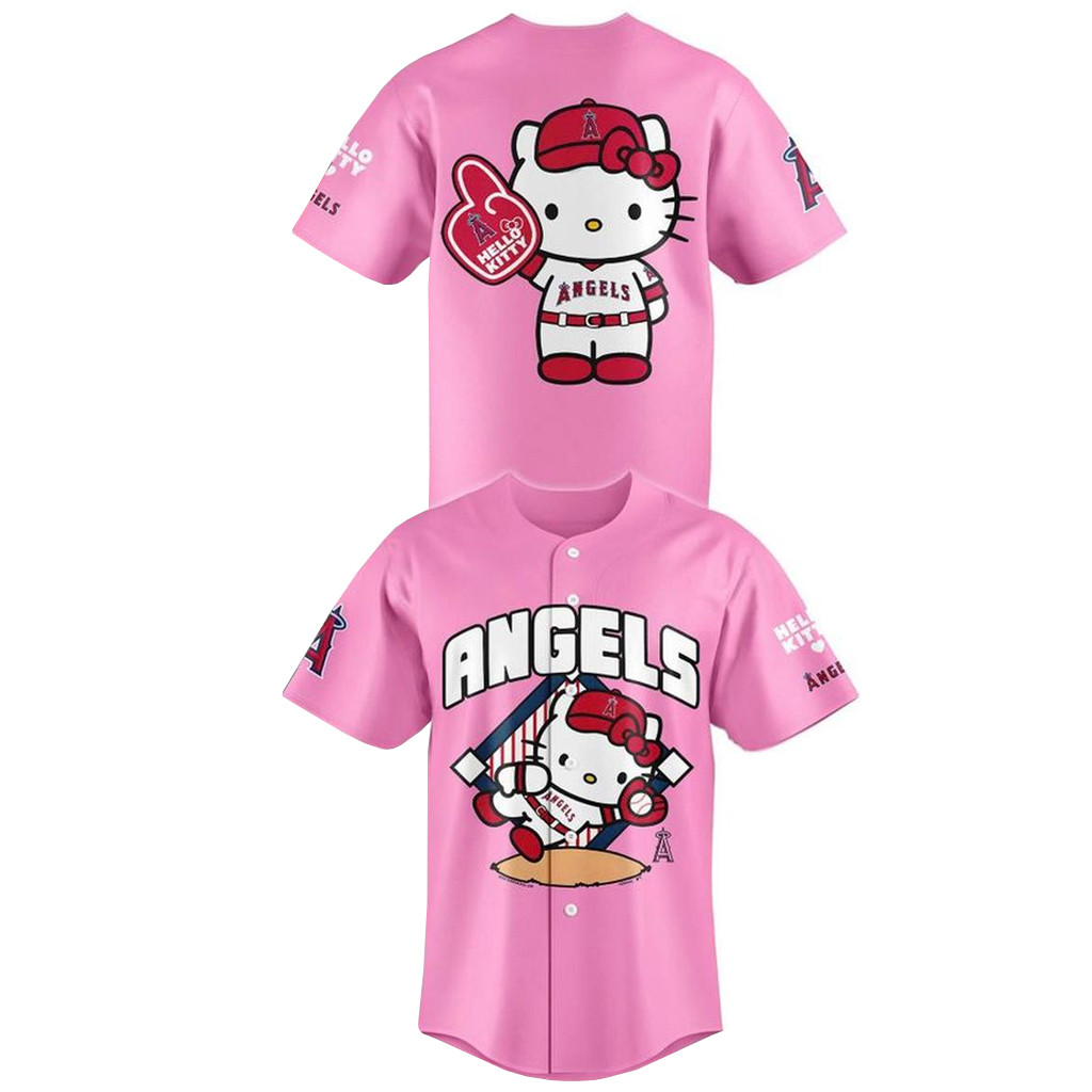 Los Angeles Angels x Hello Kitty Day 2026 Pink Baseball Jersey 1 - Unicasport Los Angeles Angels x Hello Kitty Day 2026 Pink Baseball Jersey