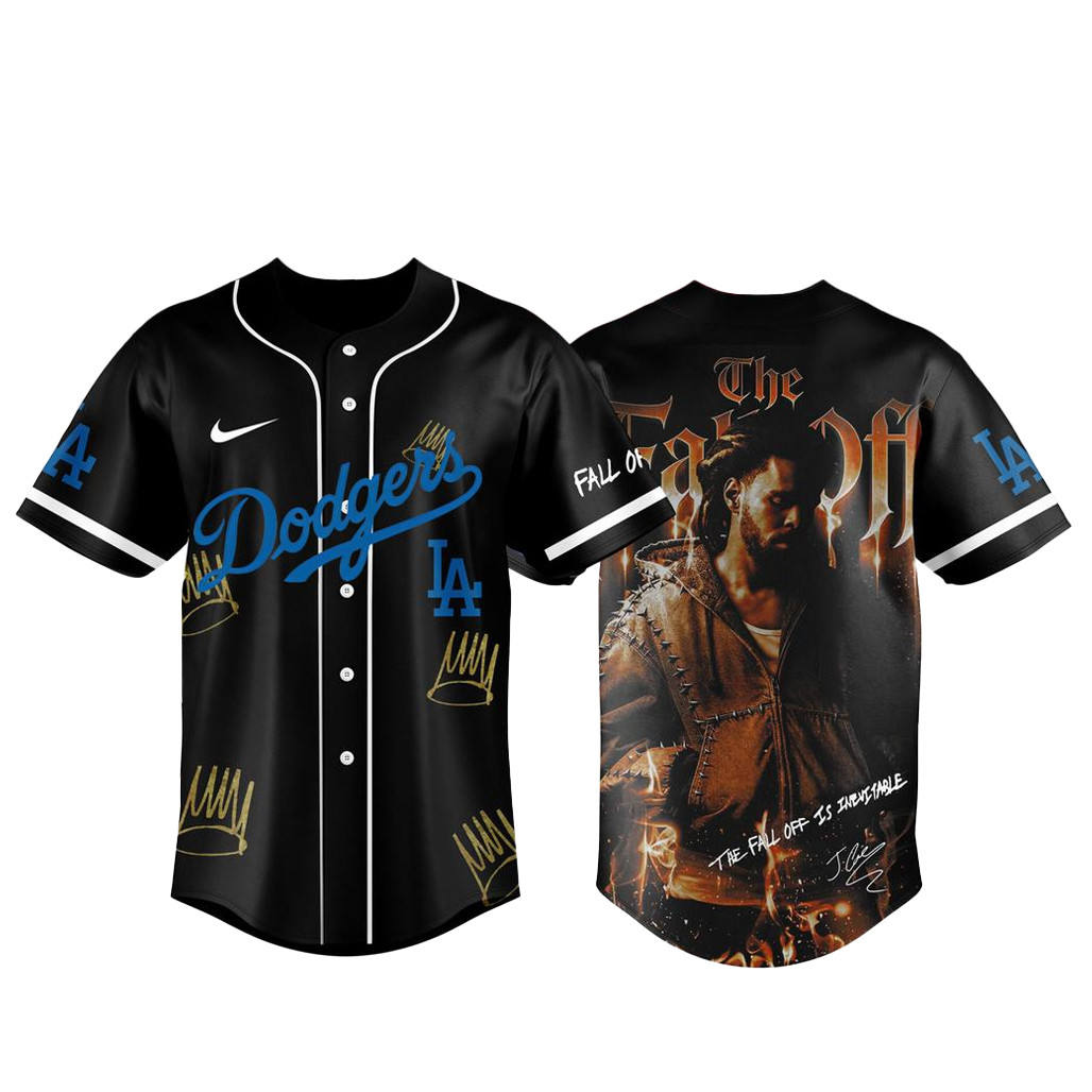 Los Angeles Dodgers J. Cole The Fall Off Tour 2026 Baseball Jersey 1 - Unicasport Los Angeles Dodgers J. Cole The Fall Off Tour 2026 Baseball Jersey