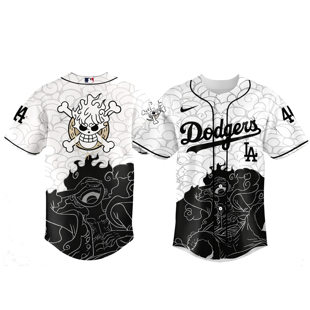 Los Angeles Dodgers Piece Gear 5 Luffy Sun God Nika Baseball Jersey 2026 1 - Unicasport Los Angeles Dodgers Piece Gear 5 Luffy Sun God Nika Baseball Jersey 2026