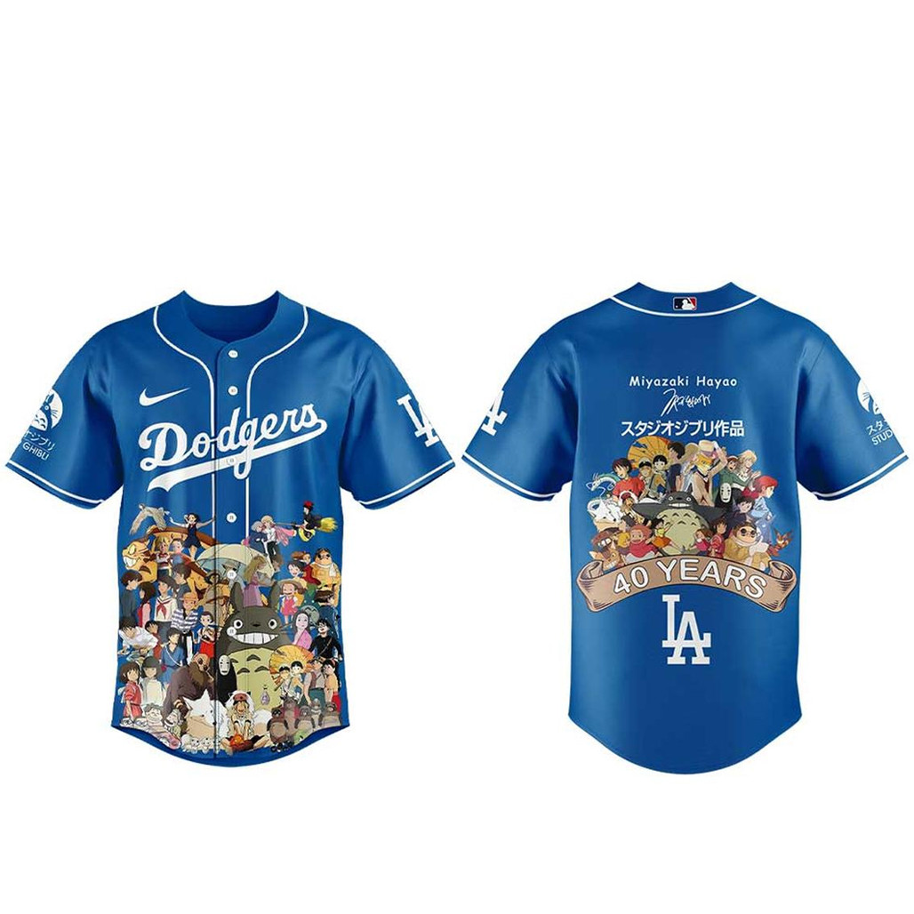 Los Angeles Dodgers Studio Ghibli 40th Anniversary 2026 Baseball Jersey 1 - Unicasport Los Angeles Dodgers Studio Ghibli 40th Anniversary 2026 Baseball Jersey