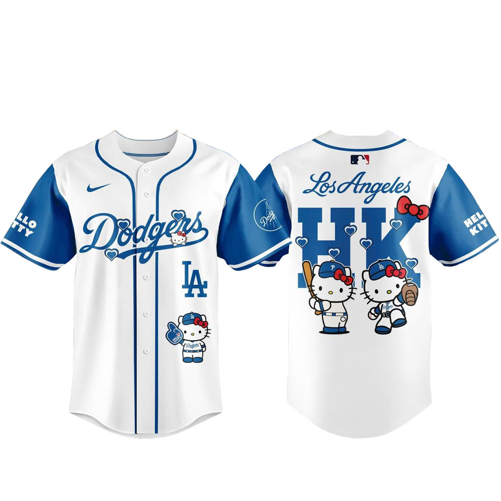 Los Angeles Dodgers x Hello Kitty Night 2026 Baseball Jersey 1 - Unicasport Los Angeles Dodgers x Hello Kitty Night 2026 Baseball Jersey