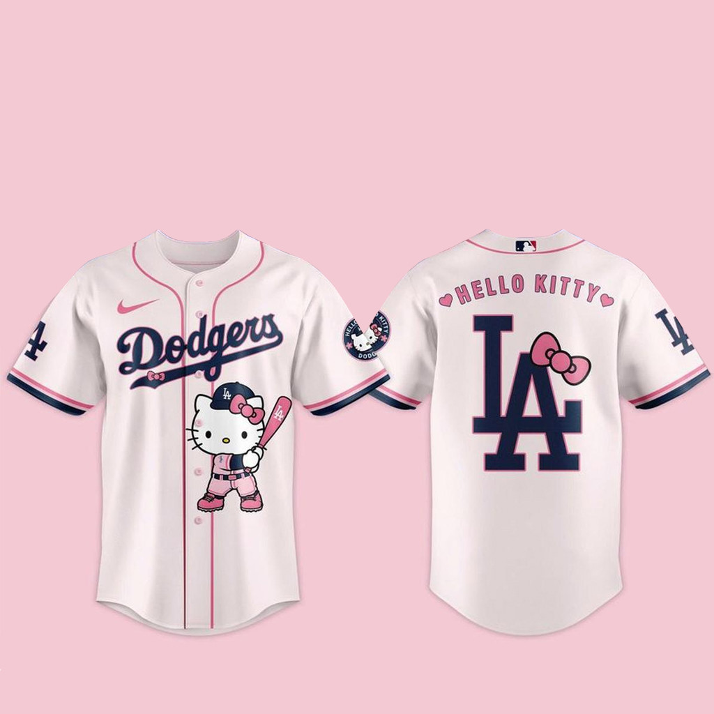 Los Angeles Dodgers x Hello Kitty Night 2026 Pink Clay Baseball Jersey 1 - Unicasport Los Angeles Dodgers x Hello Kitty Night 2026 Pink Clay Baseball Jersey