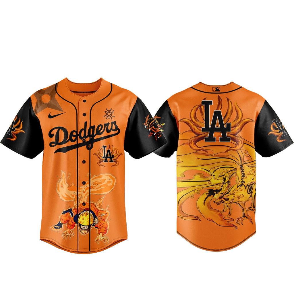 Los Angeles Dodgers x Naruto Kurama Baseball Jersey Version 2 1 - Unicasport Los Angeles Dodgers x Naruto Kurama Baseball Jersey Version 2