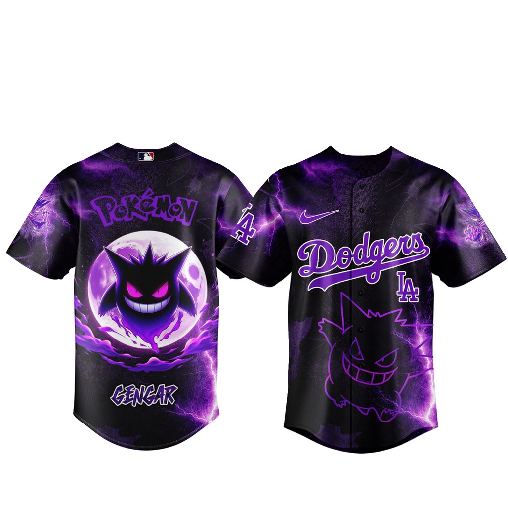 Los Angeles Dodgers x Pokemon Gengar 2026 Baseball Jersey Version 3 1 - Unicasport Los Angeles Dodgers x Pokemon Gengar 2026 Baseball Jersey Version 3