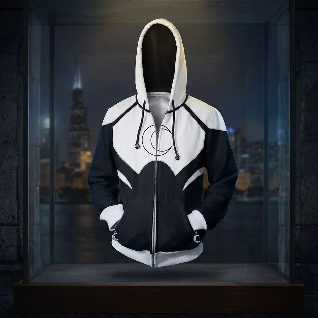 Marvel Crescent Falcon Balaclava Zip Hoodie Egyptian Moon Clothing Gift For Marvel Lovers