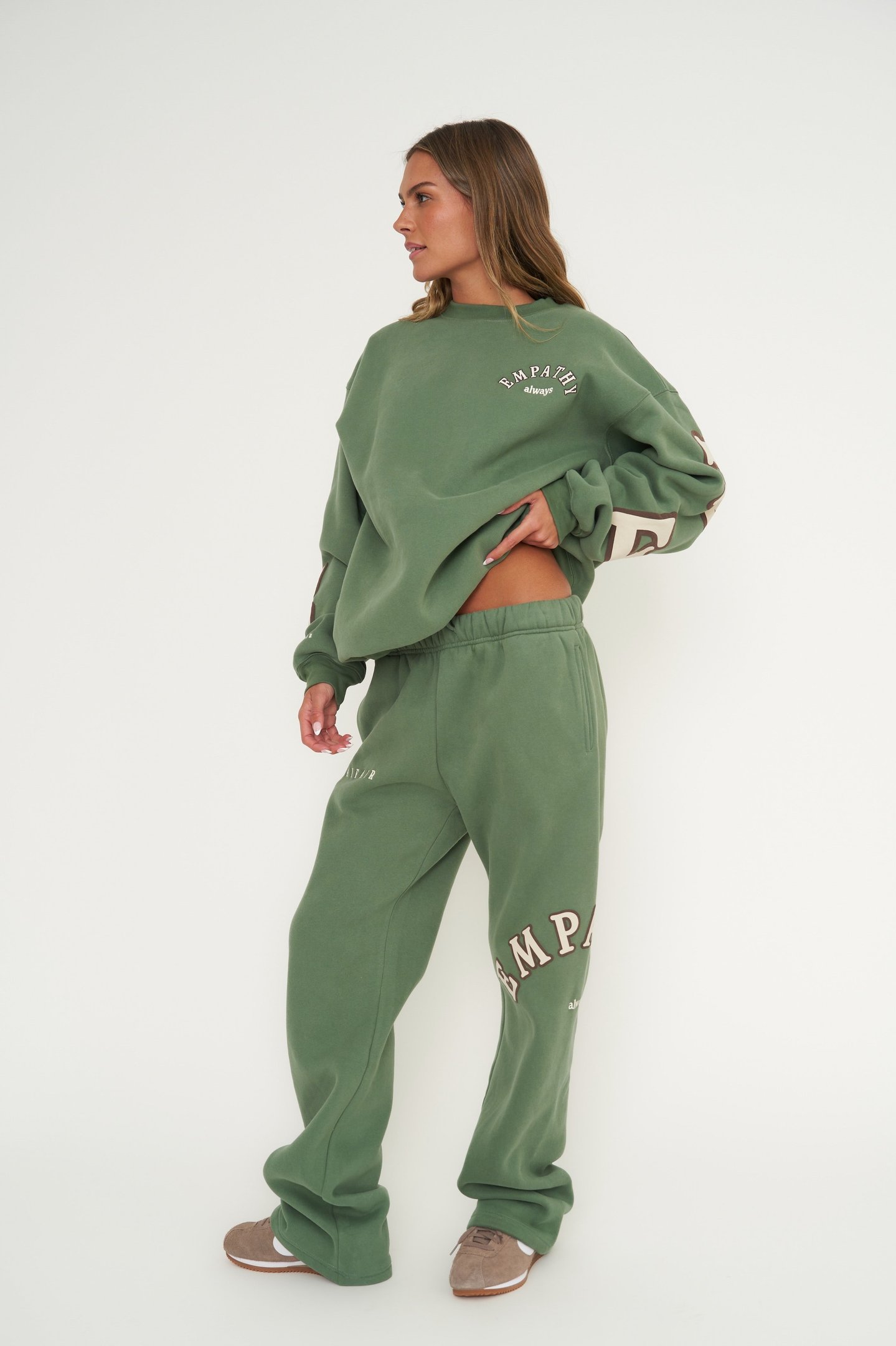 Mayfair Merch Empathy Always Olive Sweatpants Mayfair Fashion Gift For Her